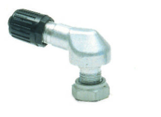 Metallventil vinklad för MC, fälghål 8,3mm