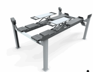4-pelarlyft Protools 5 ton, inbyggd saxlyft & ramper